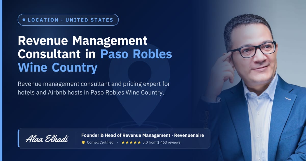 Revenue management consultant in Paso Robles Wine Country, United States