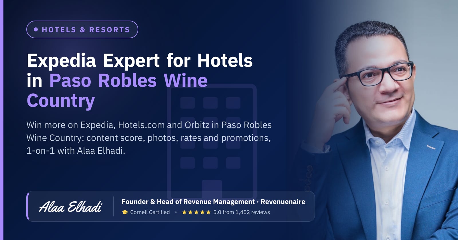 Expedia Optimization Expert for Hotels in Paso Robles Wine Country, United States