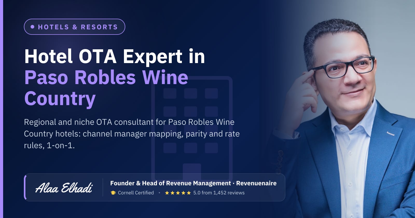 Regional Hotel OTA Optimization Expert in Paso Robles Wine Country, United States