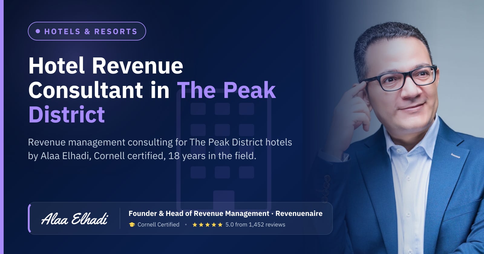 Hotel Revenue Management Consultant in The Peak District, United Kingdom