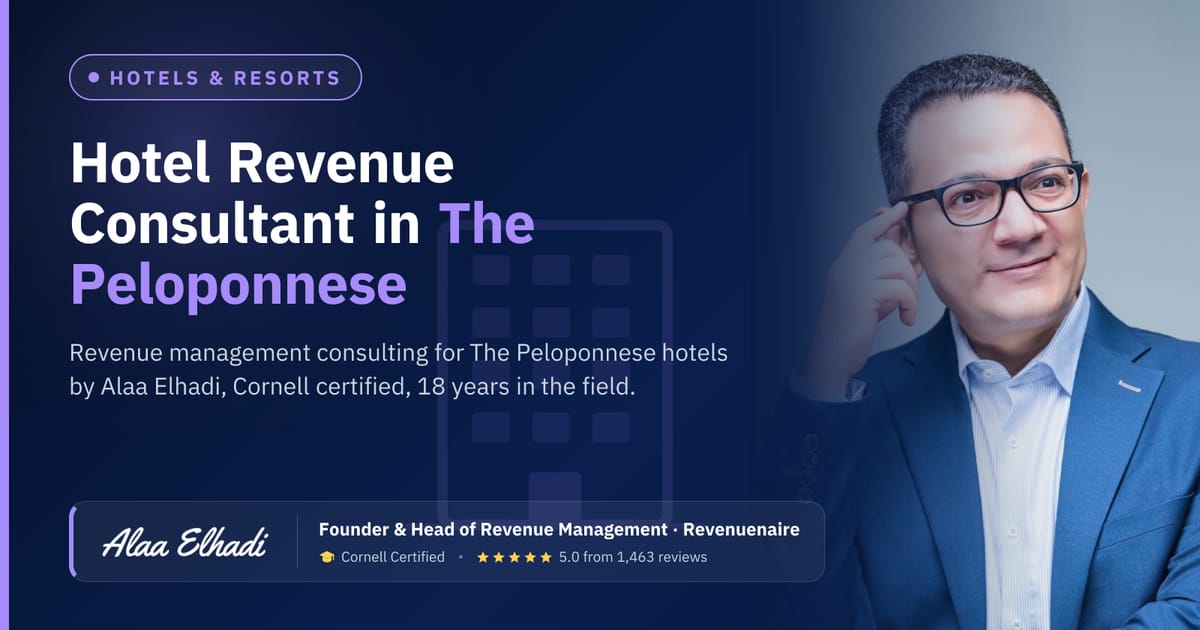 Hotel Revenue Management Consultant in The Peloponnese (Nafplio, Kalamata & Messinia), Greece