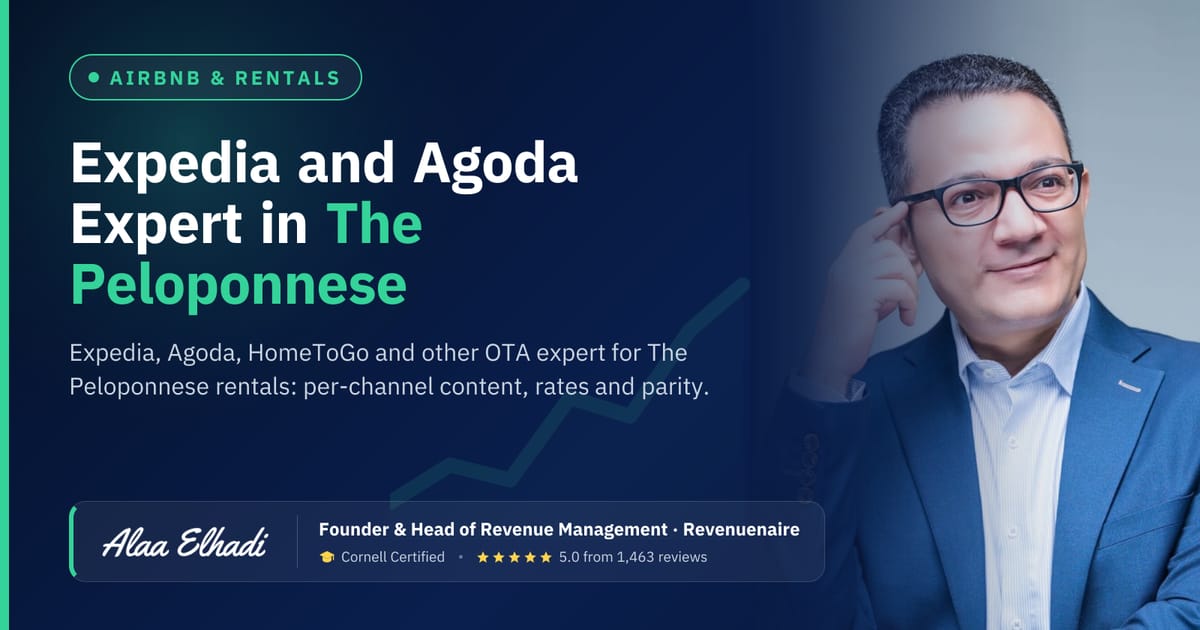 Expedia, Agoda and Other OTA Expert in The Peloponnese (Nafplio, Kalamata & Messinia), Greece