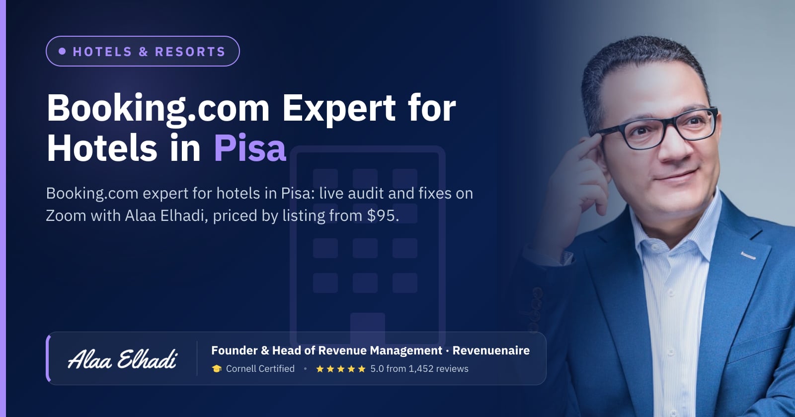 Booking.com Optimization Expert for Hotels in Pisa & Lucca, Italy