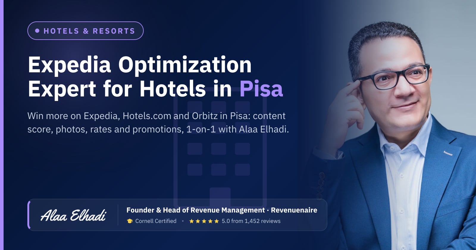 Expedia Optimization Expert for Hotels in Pisa & Lucca, Italy
