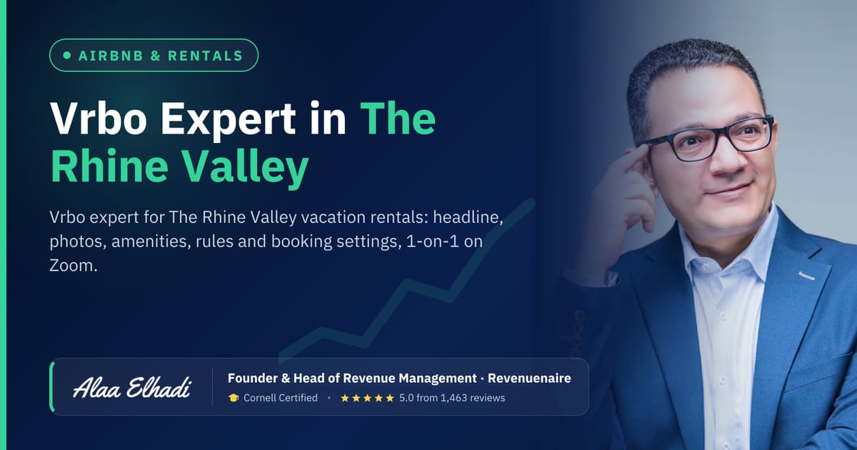 Vrbo Listing Optimization Expert in The Rhine Valley (Rüdesheim & the Middle Rhine), Germany