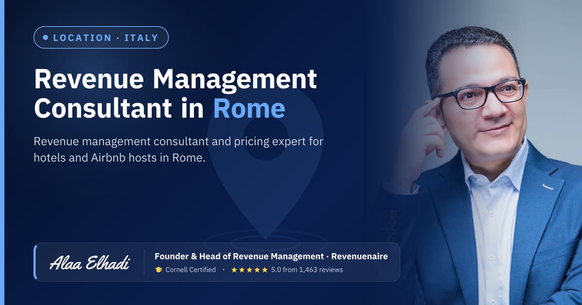 Revenue management consultant in Rome, Italy