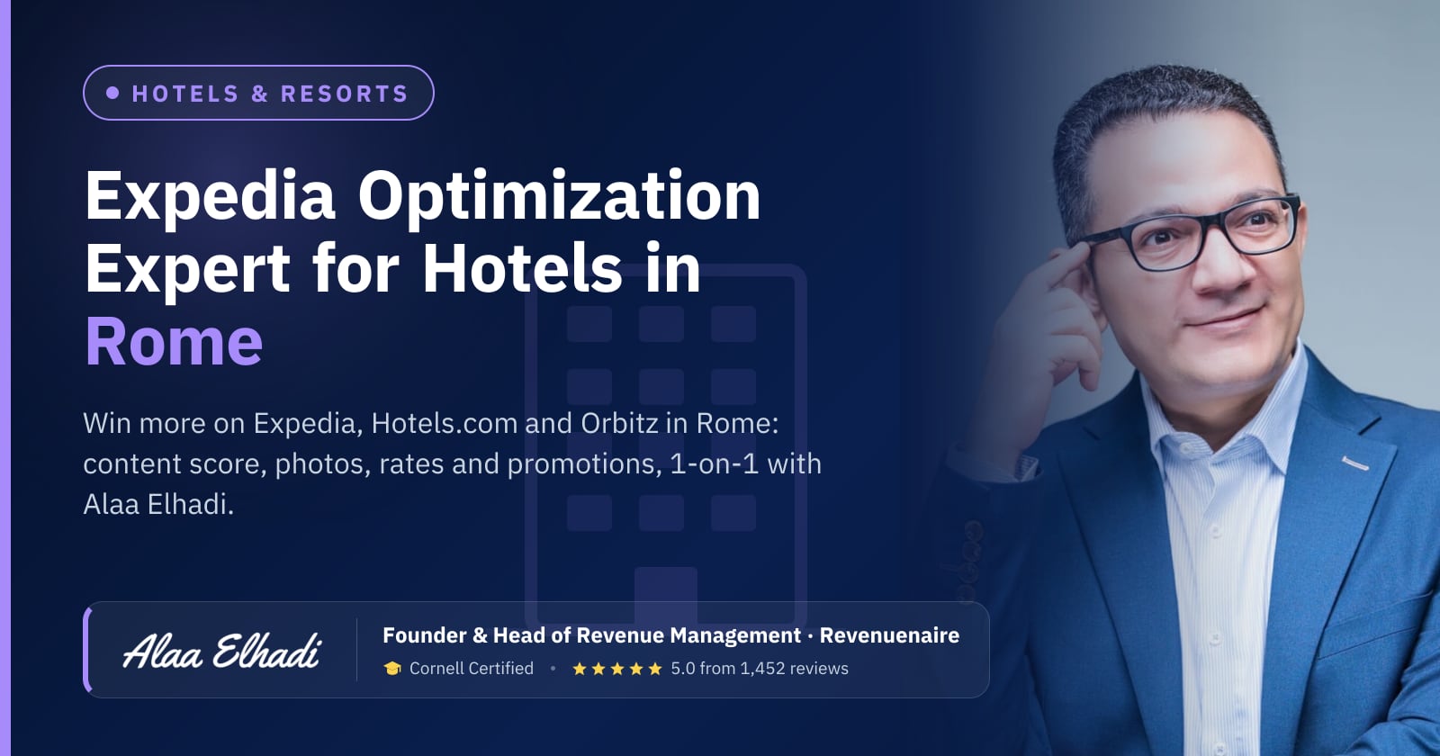 Expedia Optimization Expert for Hotels in Rome, Italy
