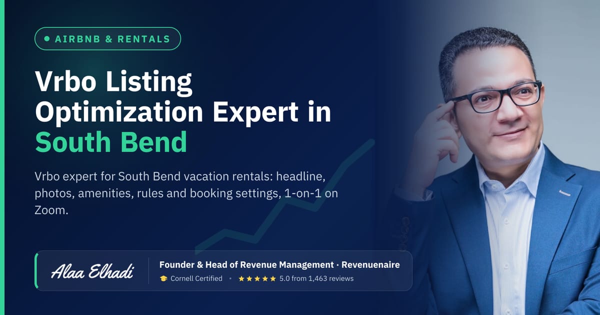 Vrbo Listing Optimization Expert in South Bend & Notre Dame, United States