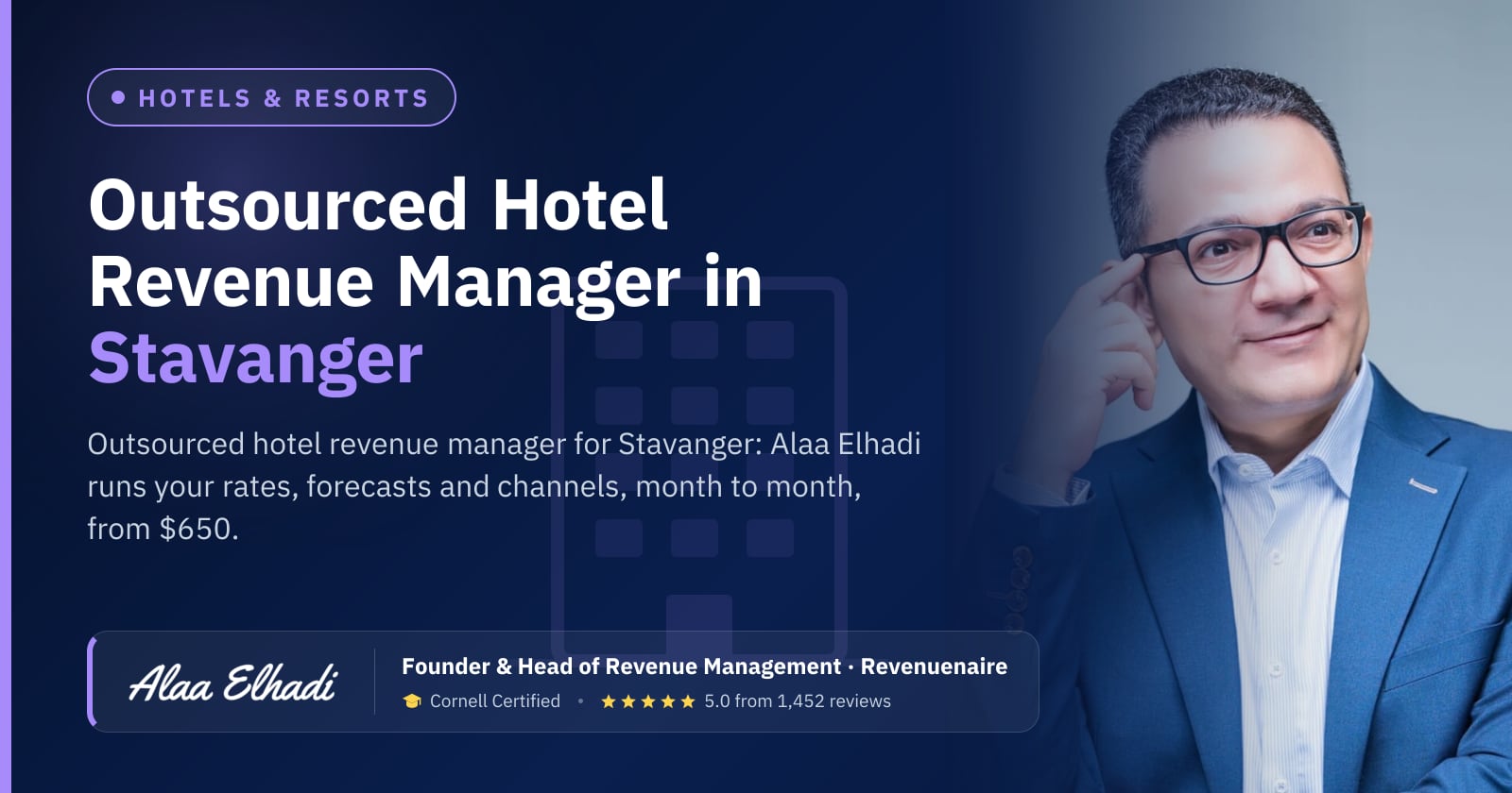 Outsourced Hotel Revenue Manager in Stavanger & the Fjords, Norway