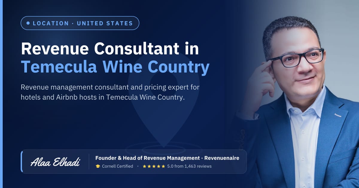 Revenue management consultant in Temecula Wine Country, United States