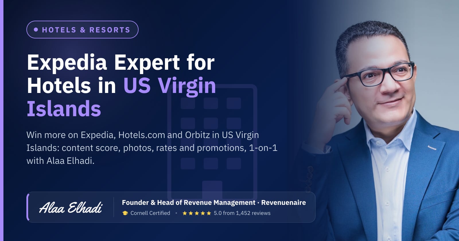 Expedia Optimization Expert for Hotels in US Virgin Islands (St. Thomas & St. John), United States