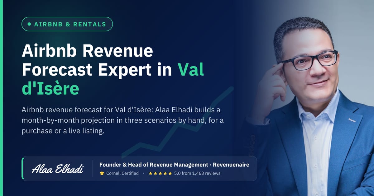 Airbnb Revenue Forecast Expert in Val d'Isère & Tignes, France
