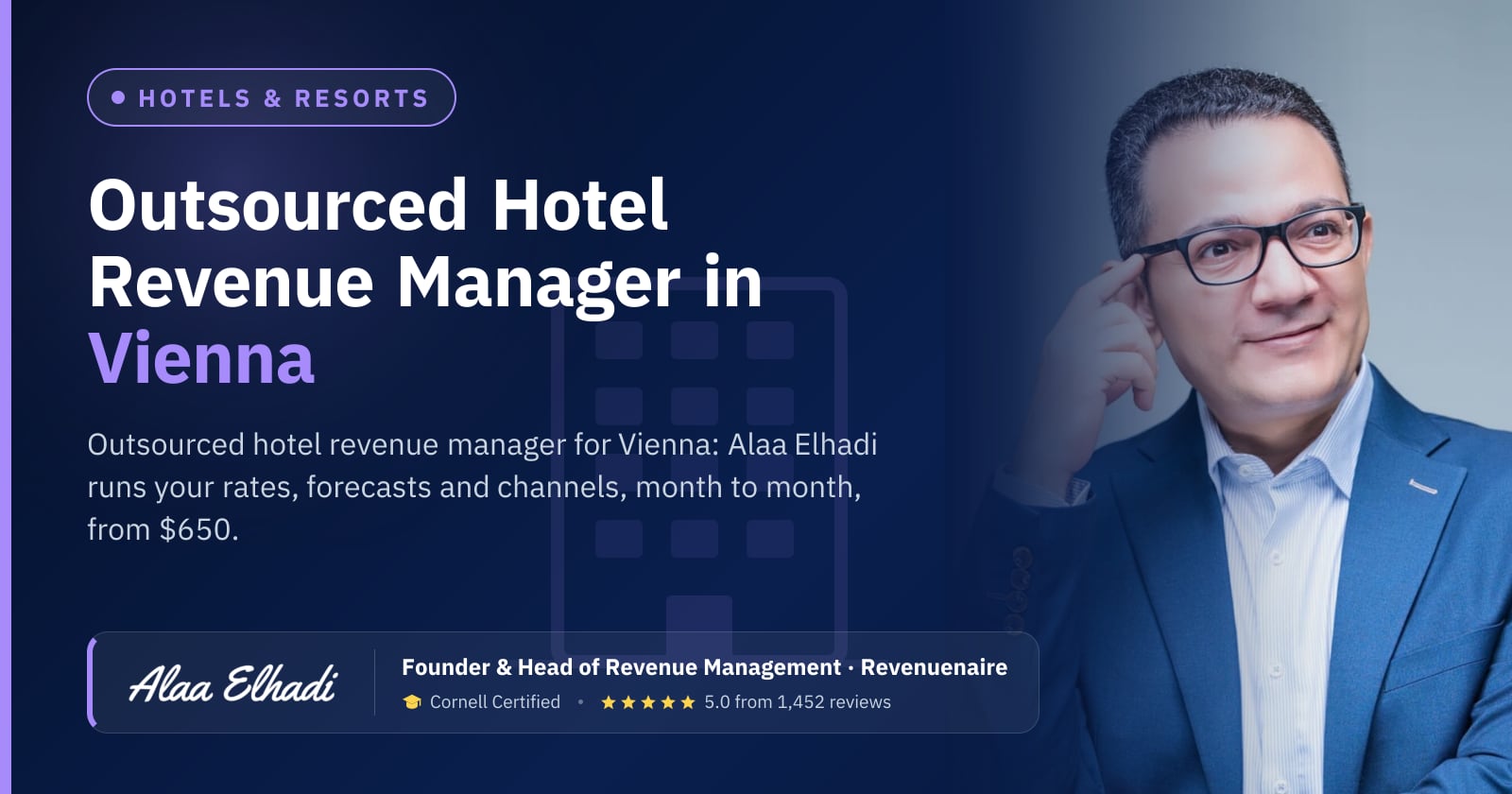 Outsourced Hotel Revenue Manager in Vienna, Austria