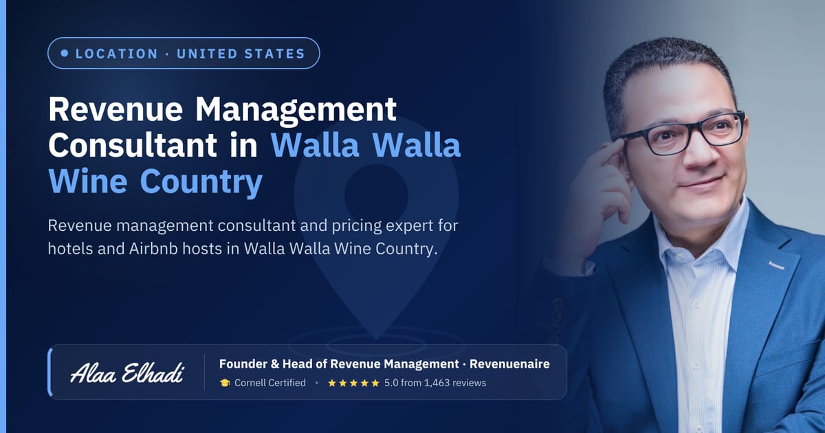 Revenue management consultant in Walla Walla Wine Country, United States