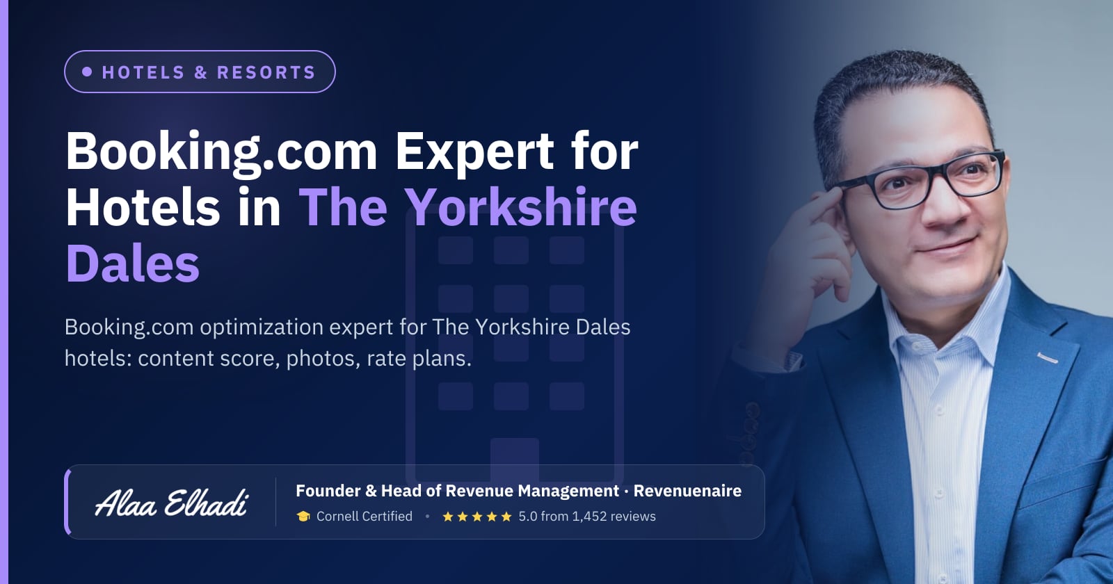 Booking.com Optimization Expert for Hotels in The Yorkshire Dales, United Kingdom